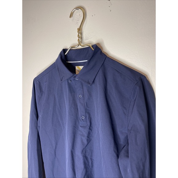 Mens Tracksmith Rapid Transit Popover Shirt in Navy Blue Small S - Picture 3 of 10